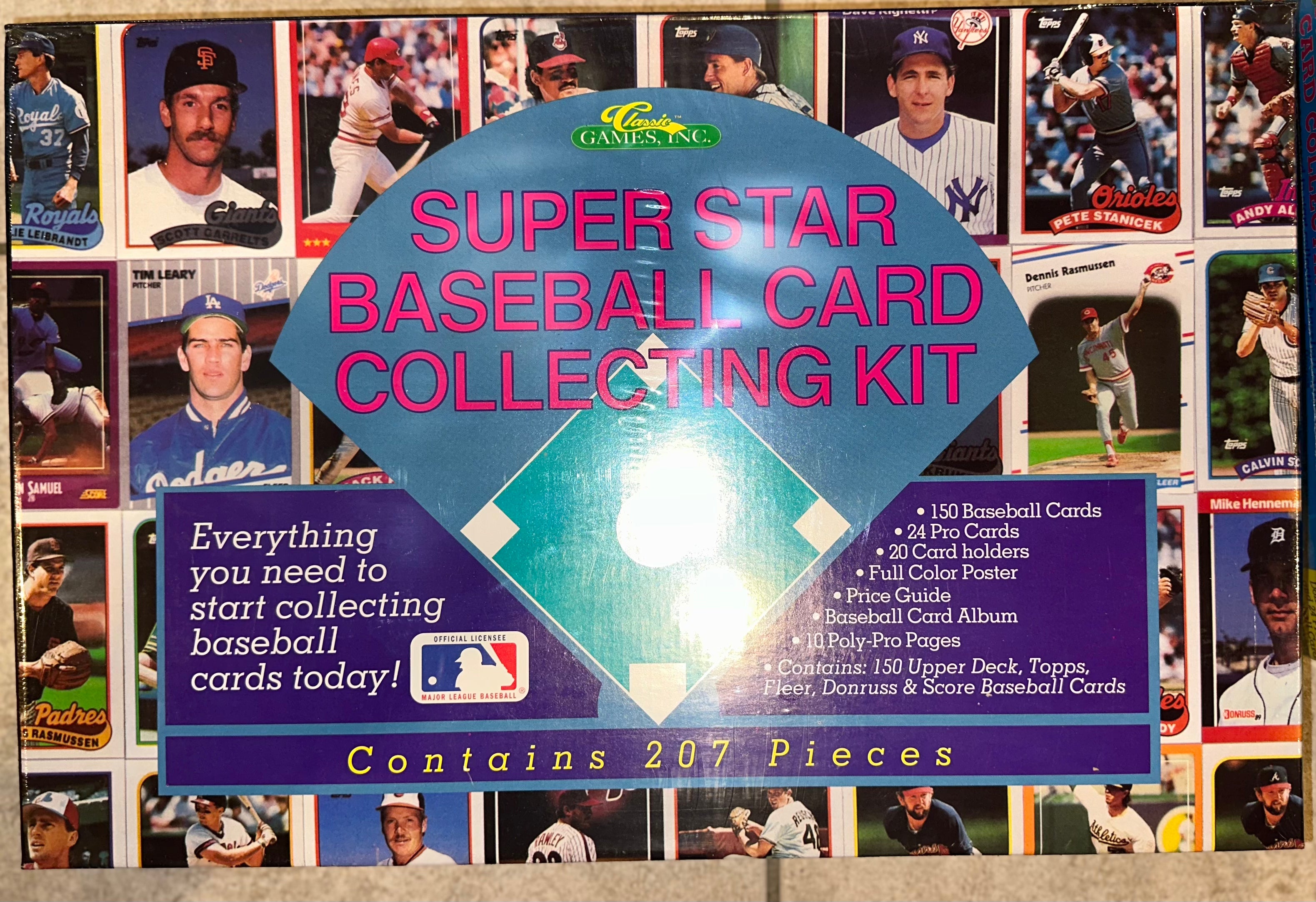 Baseball Card Collecting Kit Wax Pack Kid