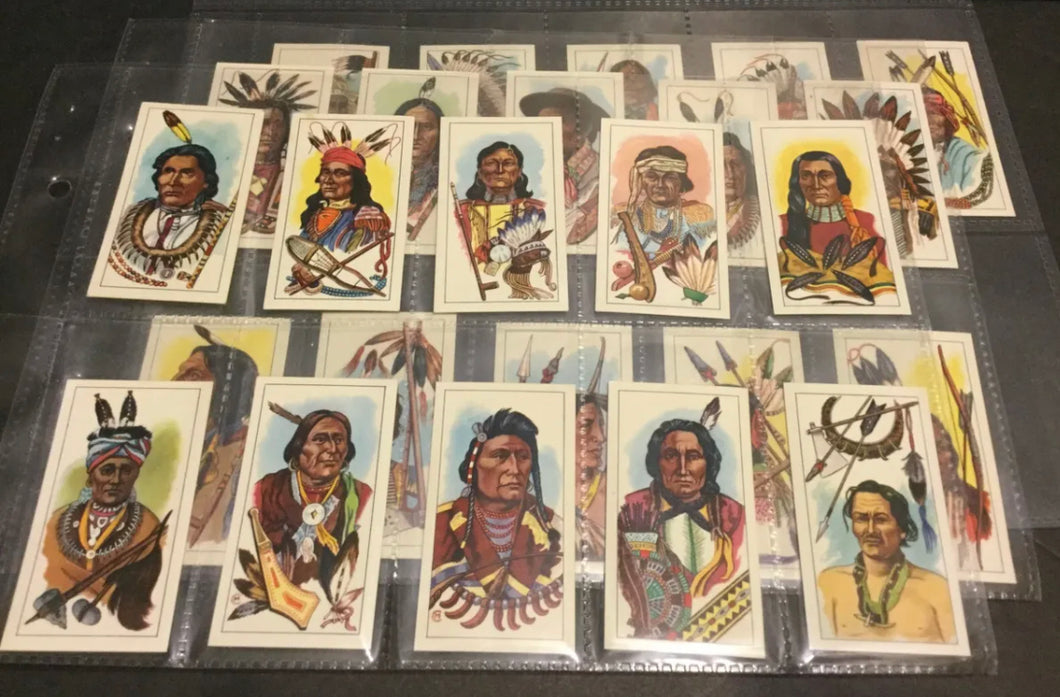 1962 George Payne G.P. Tea American Indian Tribes Set of 25 Cards