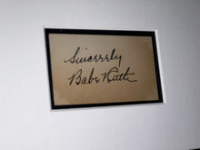 Load image into Gallery viewer, Babe Ruth Signed Cut – Framed 18 × 24 Display