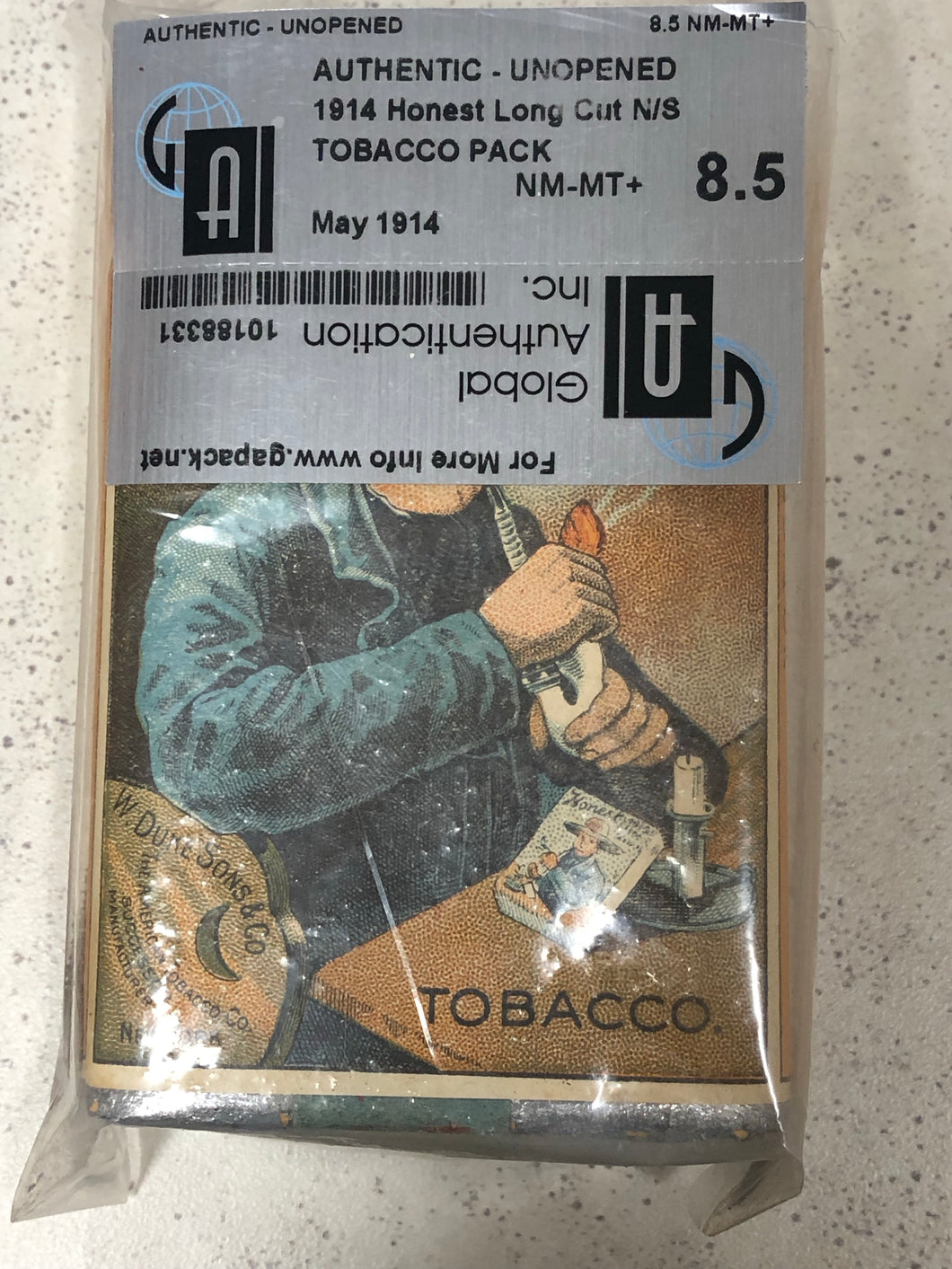 1914 Honest Longcut T206 Cigarette Pack GAI 8.5