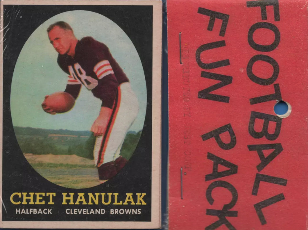 1958 Topps Football Unopened Fun Pack w/ 10 Cards  Possible Jim Brown Rookie