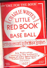 Load image into Gallery viewer, 1937 CHARLIE WHITE&#39;S LITTLE RED BOOK OF BASEBALL MAJOR LEAGUES 1ST EDITION
