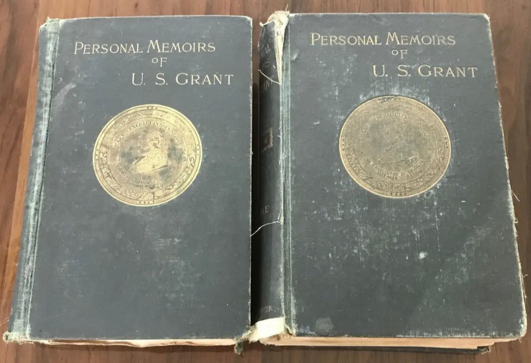 1885 1886 Personal Memoirs of U.S. Grant Volume 1 & 2 Hardcover 1st Edition Set