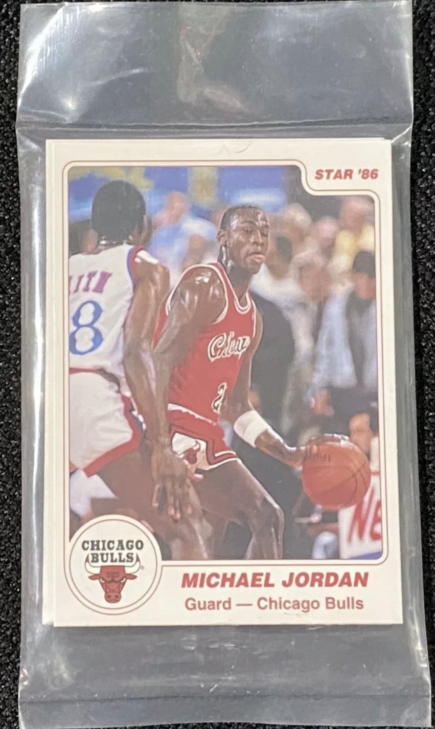 1985-86 Star Chicago Bulls Arena Bag Set 11 Cards Factory Sealed