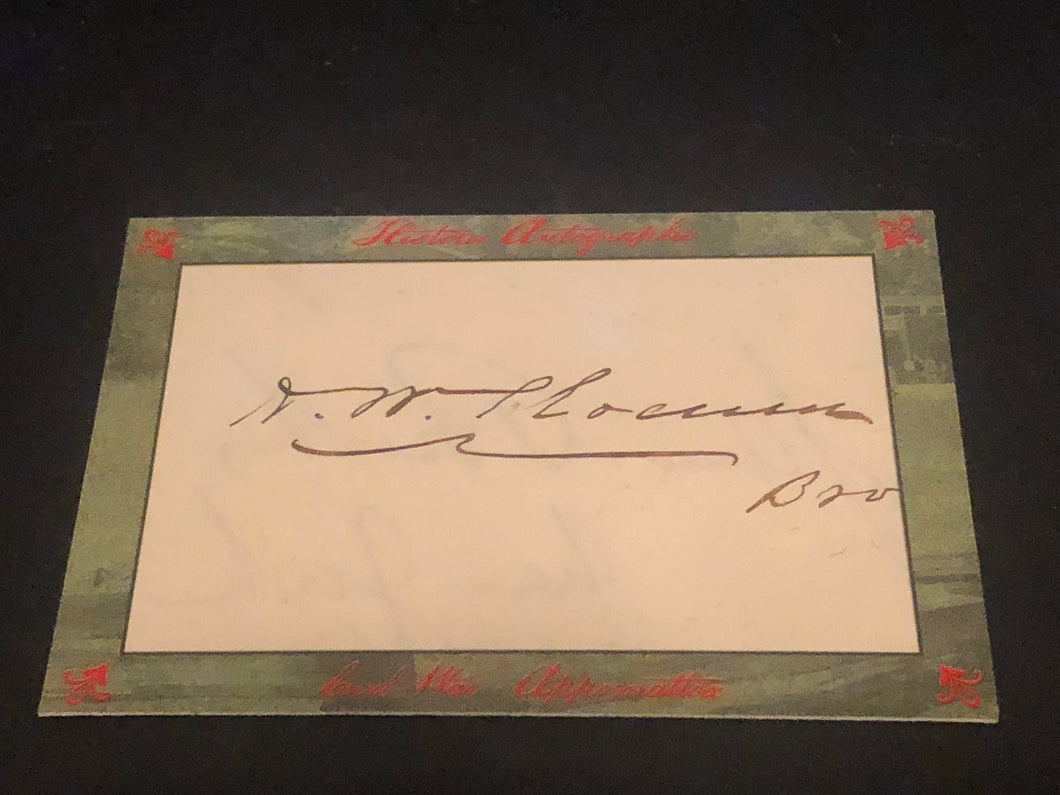 1800’s General Henry Slocum Signed Cut