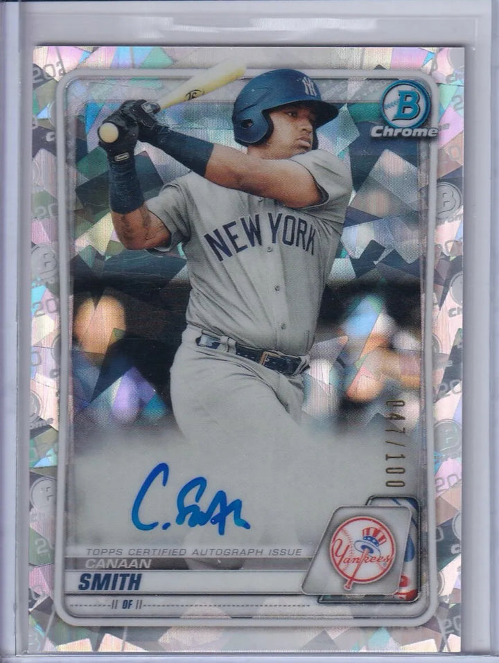 Canaan Smith 2020 Bowman Chrome Atomic Refractor Auto /100 Mariners