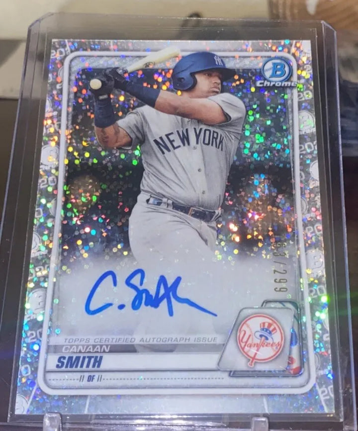 2020 CANAAN SMITH-NJIBPA Bowman Chrome Prospects Speckle Refractor Auto SP /299