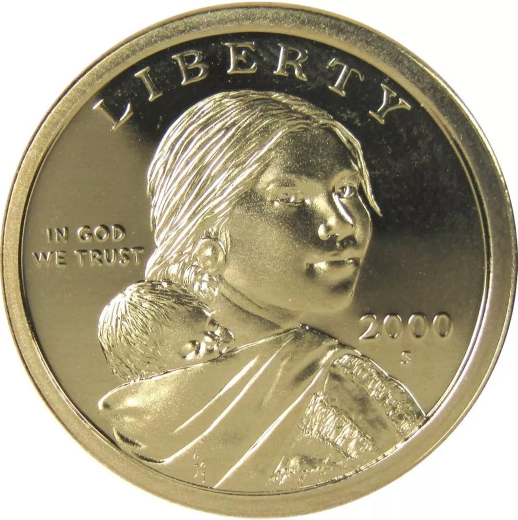2000 S Sacagawea/Native American Dollar Deep Cameo Gem Proof