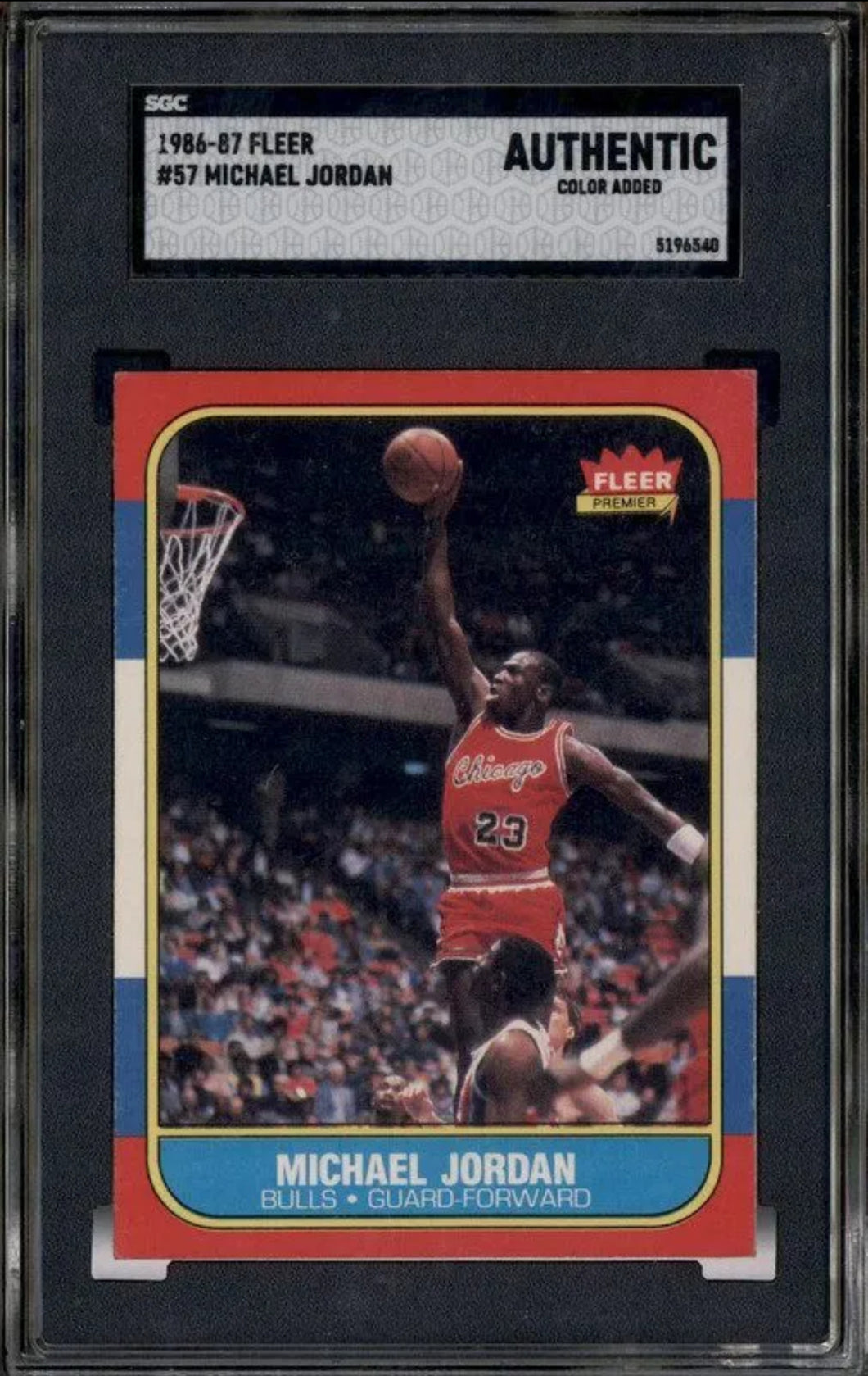 1986-87 Fleer #57 Michael Jordan RC Rookie SGC Authentic