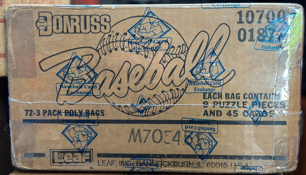 1987 Donruss Rack Pack Case 72 Packs 45 Cards Factoty Sealed BBCE Authenticated