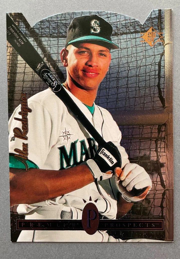1994 SP Foil Alex Rodriguez Die Cut Premier Prospects #15 Rookie RC Mariners