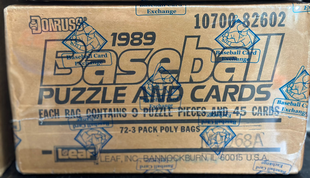 1989 Donruss Baseball FACTORY SEALED RAK PAK CASE, 72 PACKS BBCE Authenticated