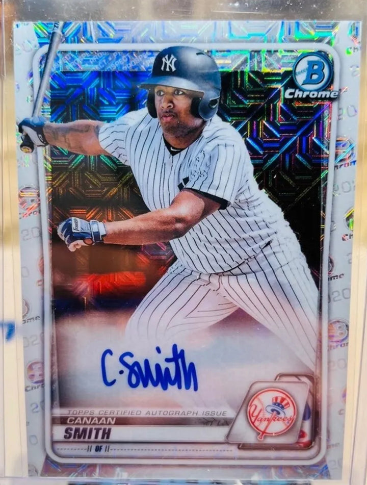 2020 Bowman Chrome #BCMA-CS Canaan Smith Njigba Auto Mojo Refractor Mariners SP!