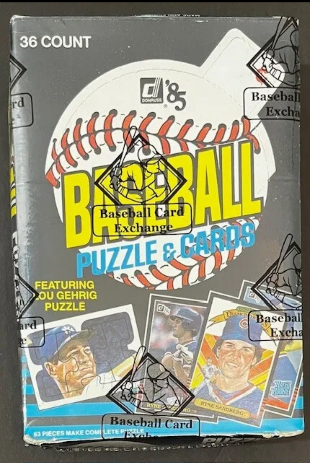 1985 Donruss Baseball Wax Box 36 Packs BBCE Sealed