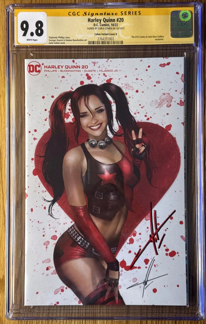 Harley Quinn #20 Cohen Variant Cover B CGC 9.8 Signed By Carla Cohen