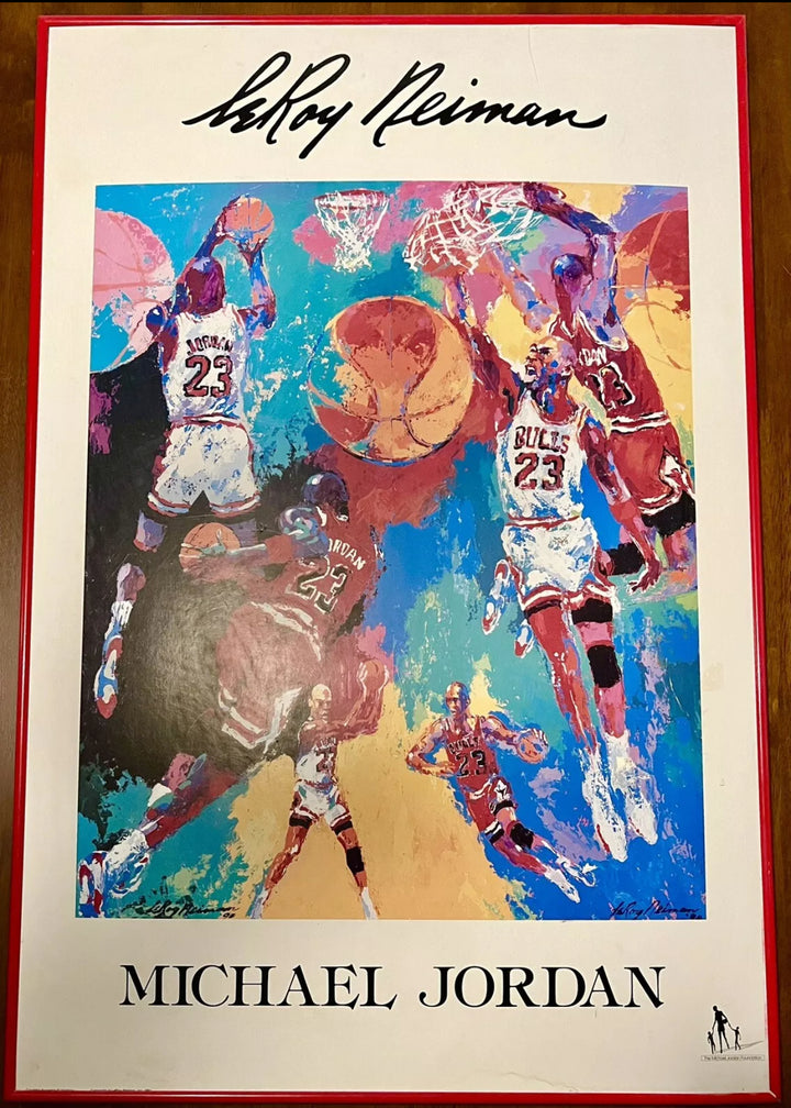 LeRoy Neiman "Michael Jordan" Framed Poster Print 24x36 Basketball Chicago Bulls