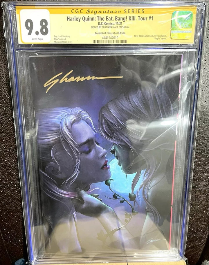 Harley Quinn Eat Bang Kill #1 Shannon Maer Cgc 9.8 Signed SS Poison Ivy Cover