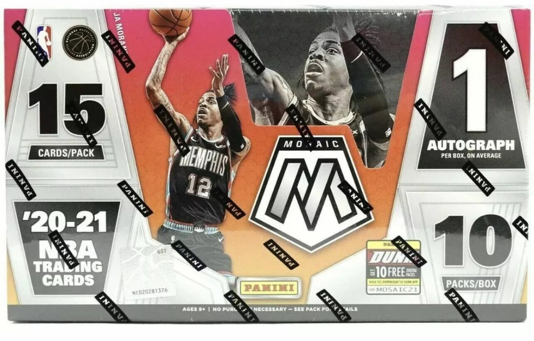 2020/21 Panini Mosaic Basketball Factory Sealed Hobby Box