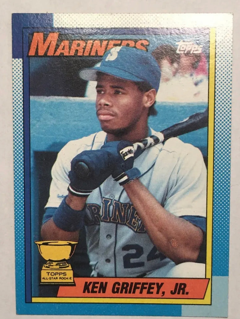 1990 Topps KEN GRIFFEY JR. All-Star Rookie #336 Bloody Scar ERROR Card HOF!