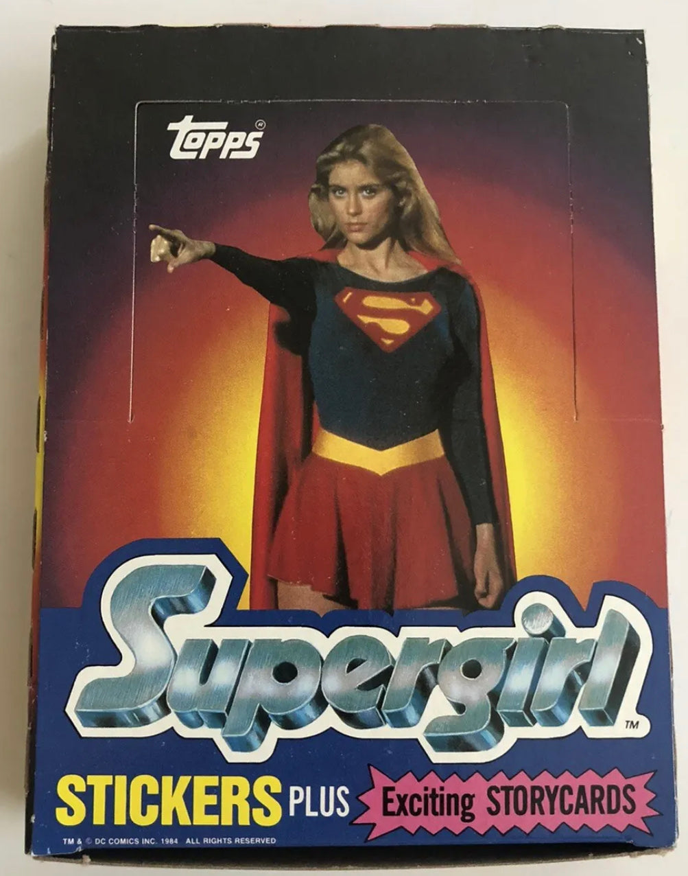 1984 TOPPS SUPERGIRL FULL BOX * 36 SEALED WAX PACKS * NO BLACK X * REAL NICE