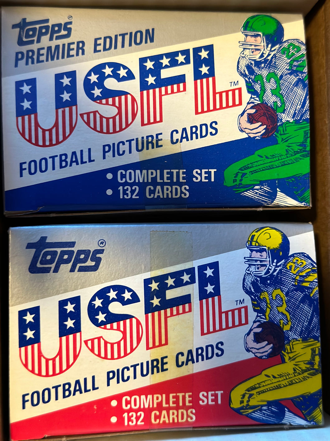 1984 & 1985 USFL Pristine Tape in Tact Complete Unopened Sets