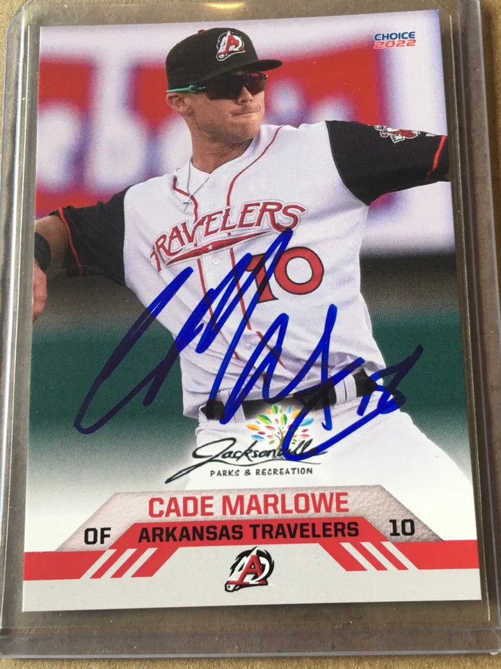 Cade Marlowe Arkansas Travelers 2022 Autographed Card Seattle Mariners Signed