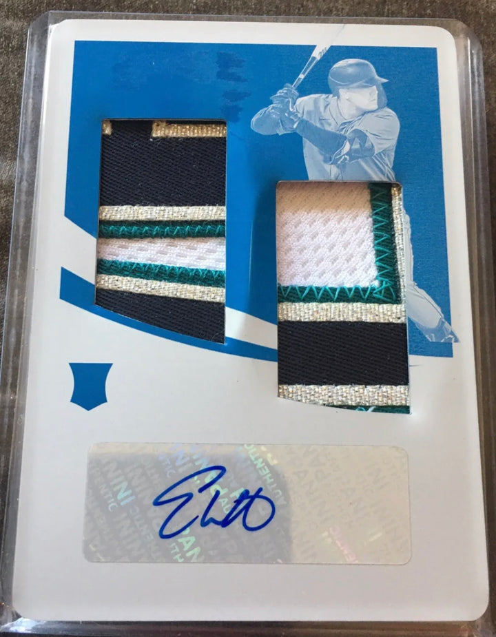 2021 IMMACULATE CYAN PRINTING PLATE 1/1 PRIME JERSEY AUTO EVAN WHITE MARINERS