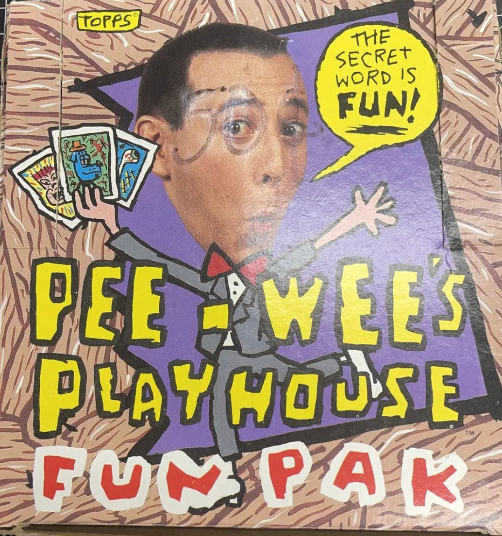 1988 Topps Pee-Wee’s Playhouse 'Fun Pak' Collector Box 34 Sealed Packs