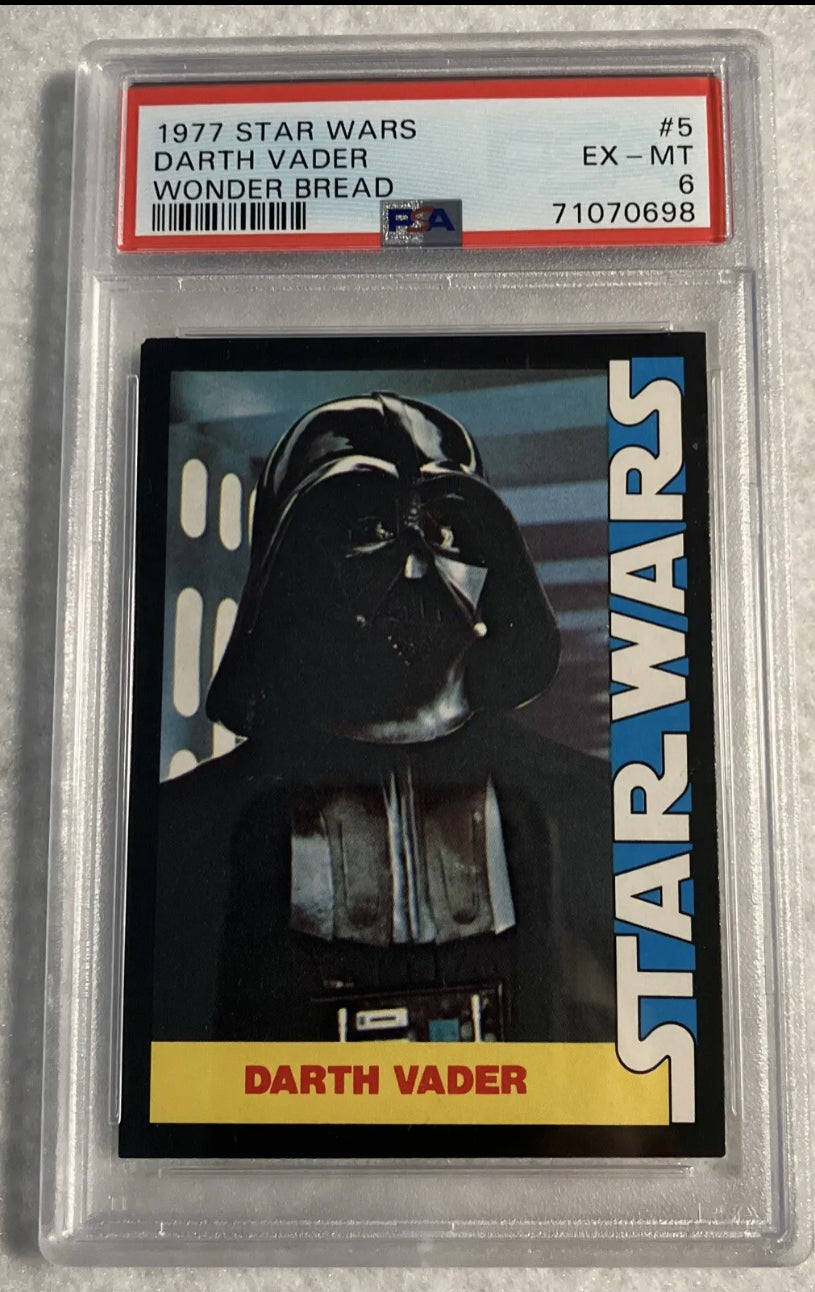 1977 Star Wars Wonder Bread Darth Vader #5 PSA 6 EX-MT