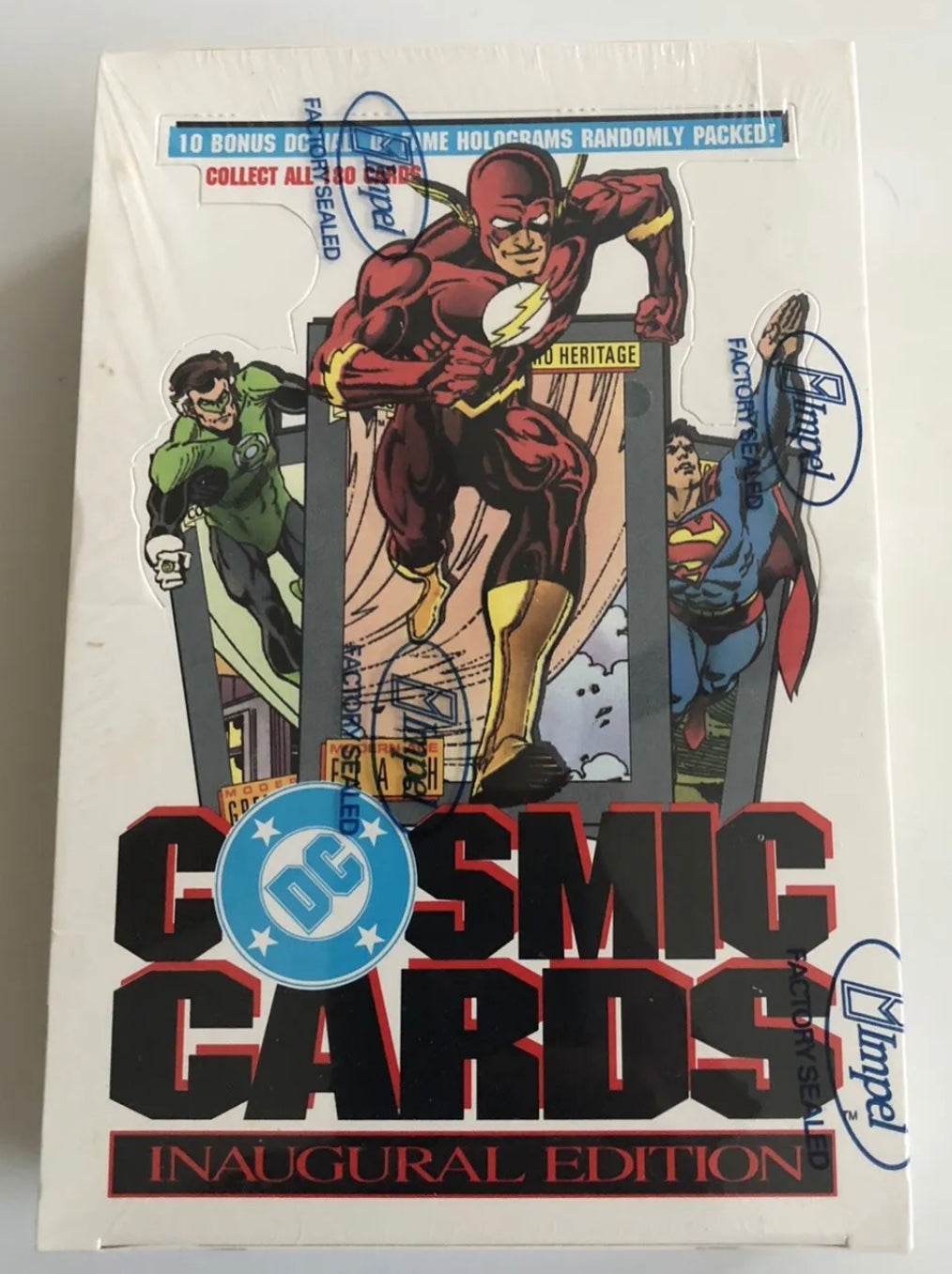 1991 IMPEL DC COSMIC CARDS INAUGURAL EDITION FACTORY SEALED BOX * HOLOGRAMS