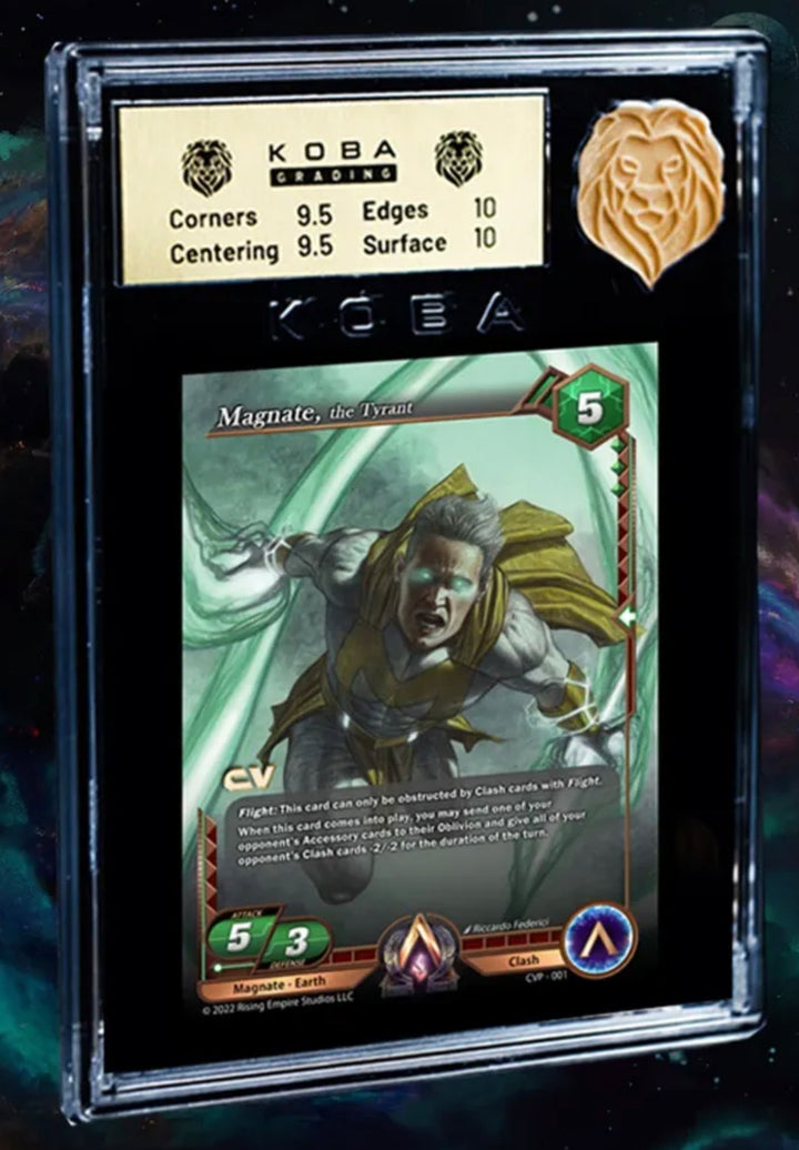 Alpha Clash TCG - MAGNATE, The Tyrant, graded promo (RARE!! Pop/300) ON SALE NOW