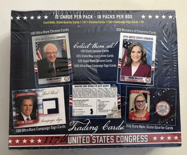 2017 FASCINATING 117TH UNITED STATES CONGRESS FACTORY SEALED TRADING CARD BOX