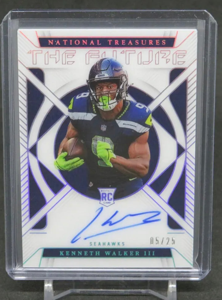 2022 PANINI NATIONAL TREASURES KENNETH WALKER III THE FUTURE RC AUTO /25 KS