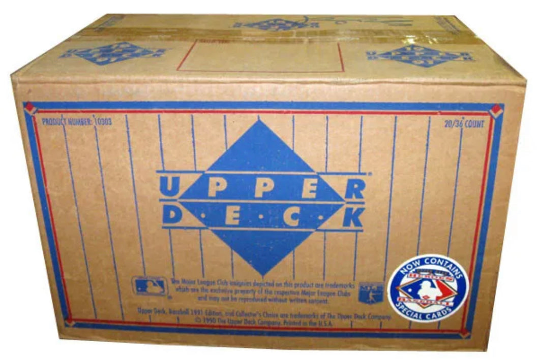 1991 Upper Deck Baseball Factory Sealed Wax Case - 20 Boxes