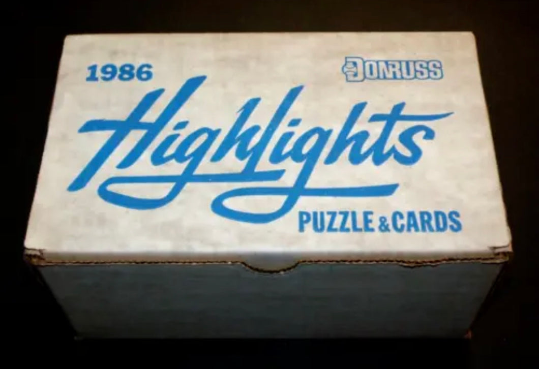 1986 Donruss HIGHLIGHTS Factory SEALED Set BO JACKSON ROOKIES 15 Set Case