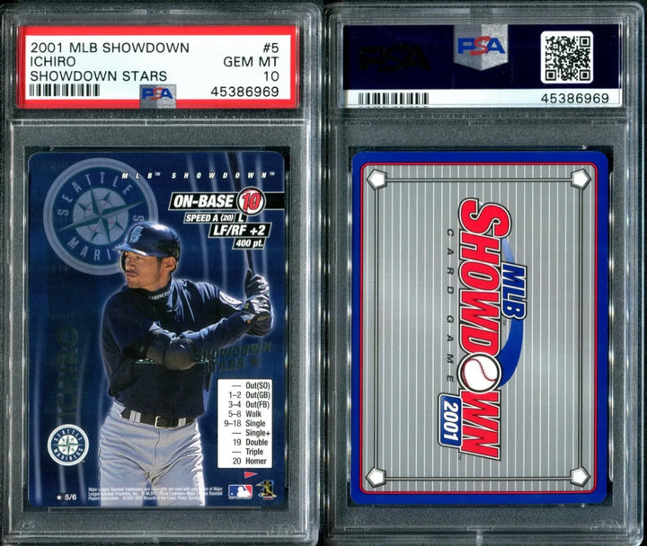 PSA 10 2001 MLB Showdown Showdown Stars #5 Ichiro Suzuki RC Pop14*
