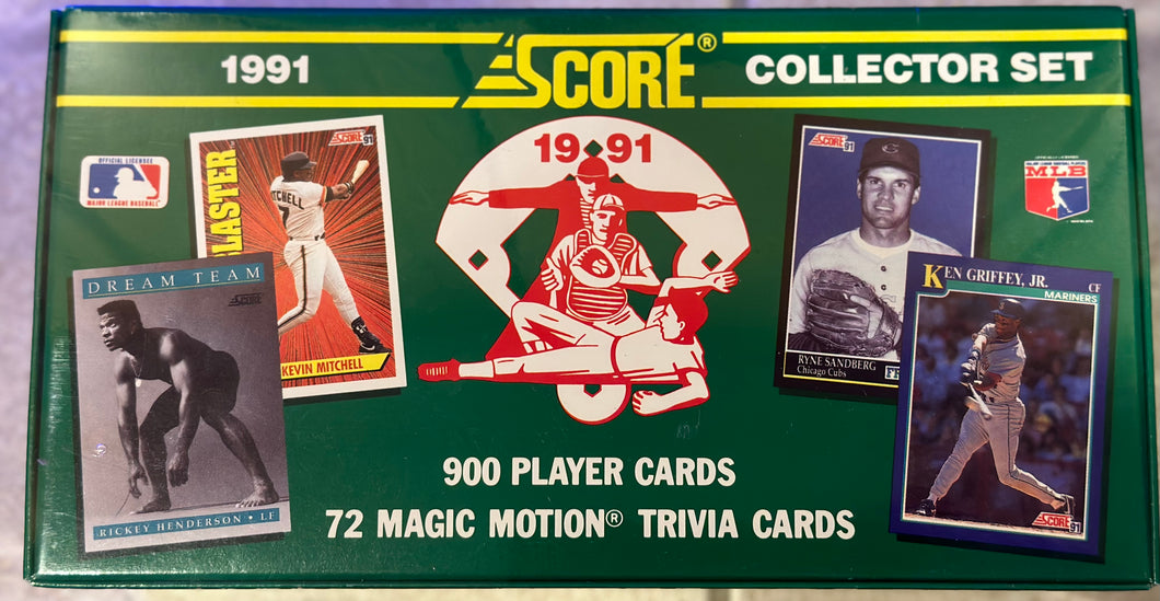 1991 SCORE BASEBALL SEALED COLLECTOR'S SET 900 CARDS + 72 MAGIC MOTION CARDS