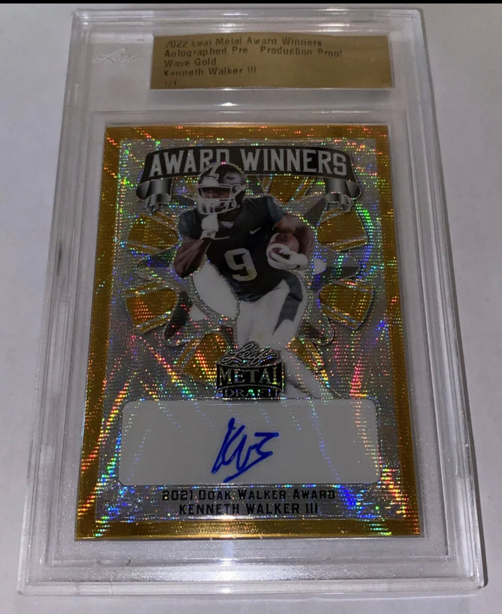 2022 Kenneth Walker III Award Winners Auto 1 Of 1 PPP Wave Gold