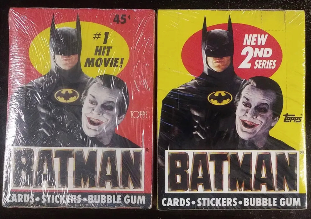 1989 Topps Batman Series 1, Series 2, Factory Sealed Wax 36 ct each