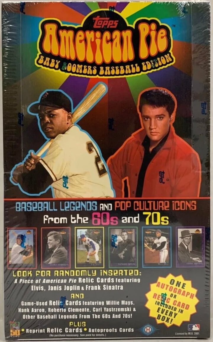 2001 TOPPS AMERICAN PIE MLB BASEBALL HOBBY BOX ELVIS PRESLEY RELIC NEW SEALED