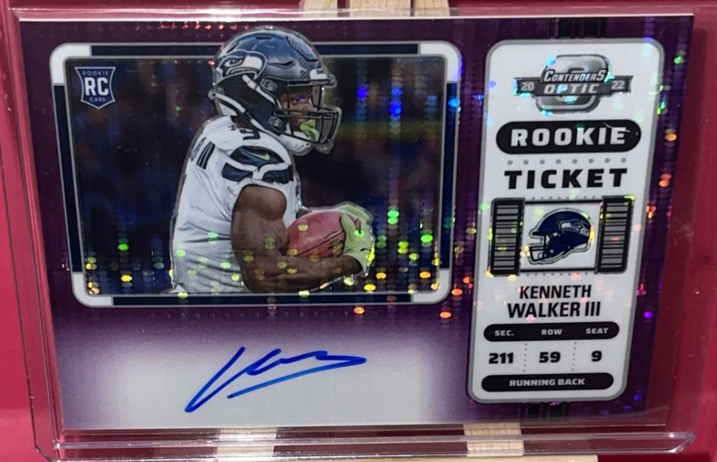 2022 Panini Optics FOTL Kenneth Walker III AUTO Purple Pulsar /21