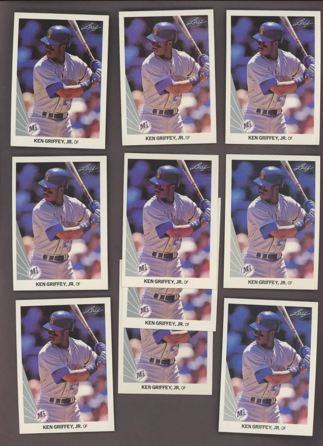 LOT OF (10) 1990 Leaf #245 Ken Griffey Jr MARINERS HOF