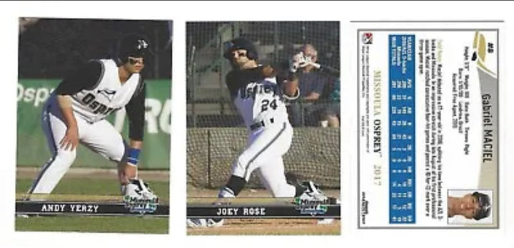 2017 MISSOULA OSPREY TEAM SET MINOR LGE R ARIZONA DIAMONDBACKS NEW COMPLETE