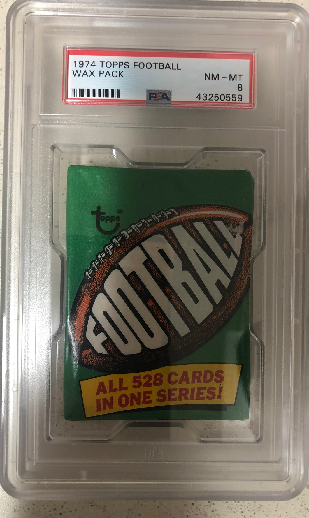 1974 Topps Football Wax Pack PSA 8