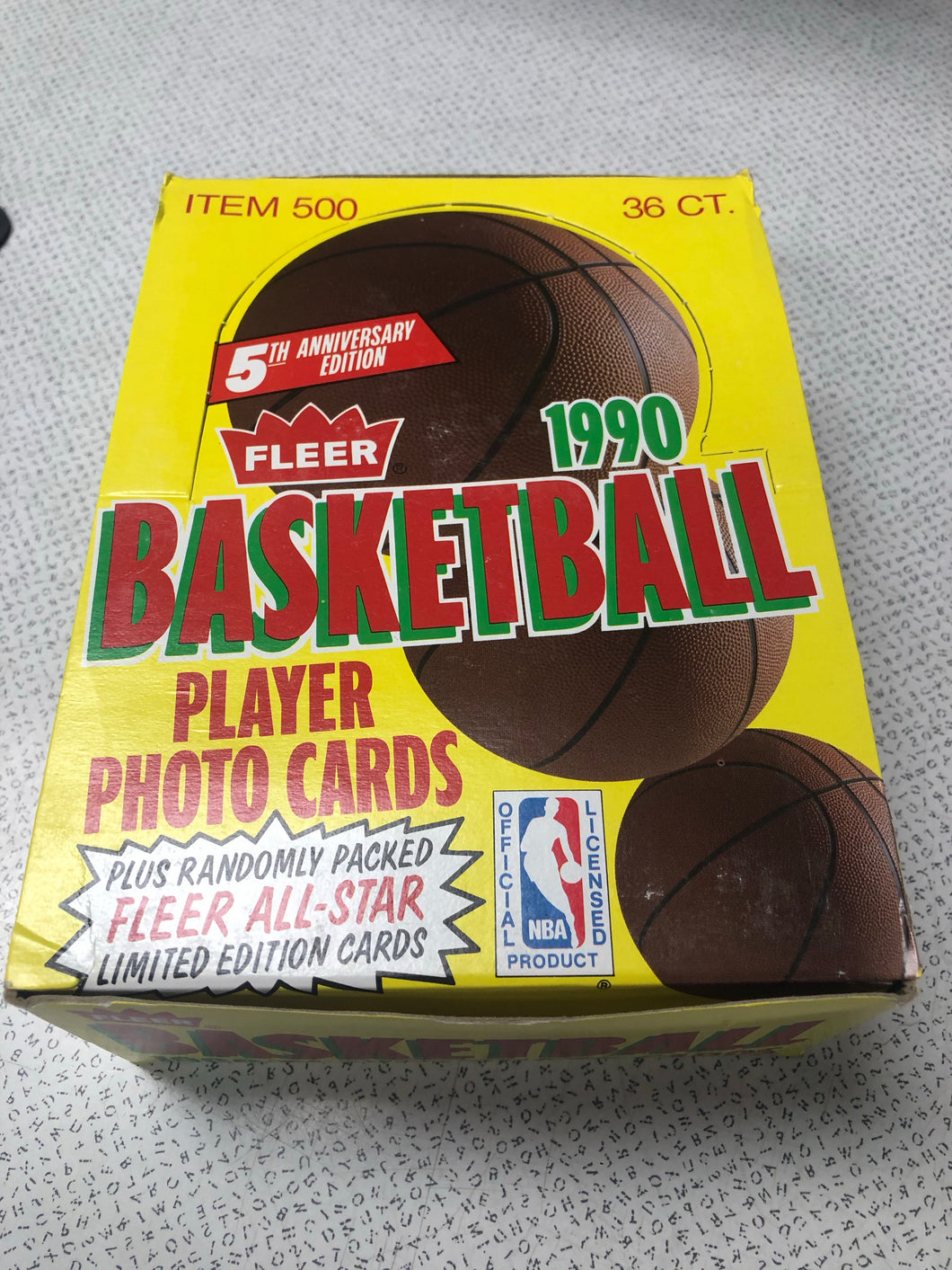 1990 Fleer Basketball Wax Box Authentic