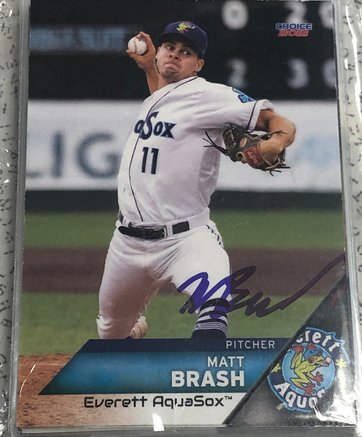 2021 Matt Brash Signed Aqua Sox Card RC Entire Team SignedSet