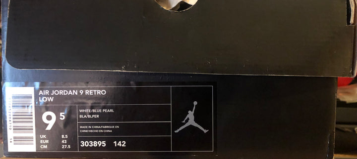 Nike Air Jordan 9.5 US Low Top Blue Pearl NIB Rare