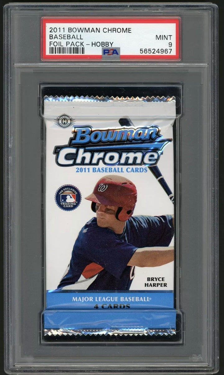 2011 Bowman Chrome Baseball Hobby Foil Pack PSA 9