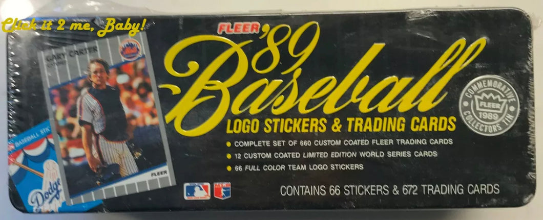 1989 FLEER GLOSSY SET TIN – Wax Pack Kid