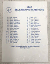 Load image into Gallery viewer, 1987 Bellingham Mariners Minor League Complete Factory Sealed Set
